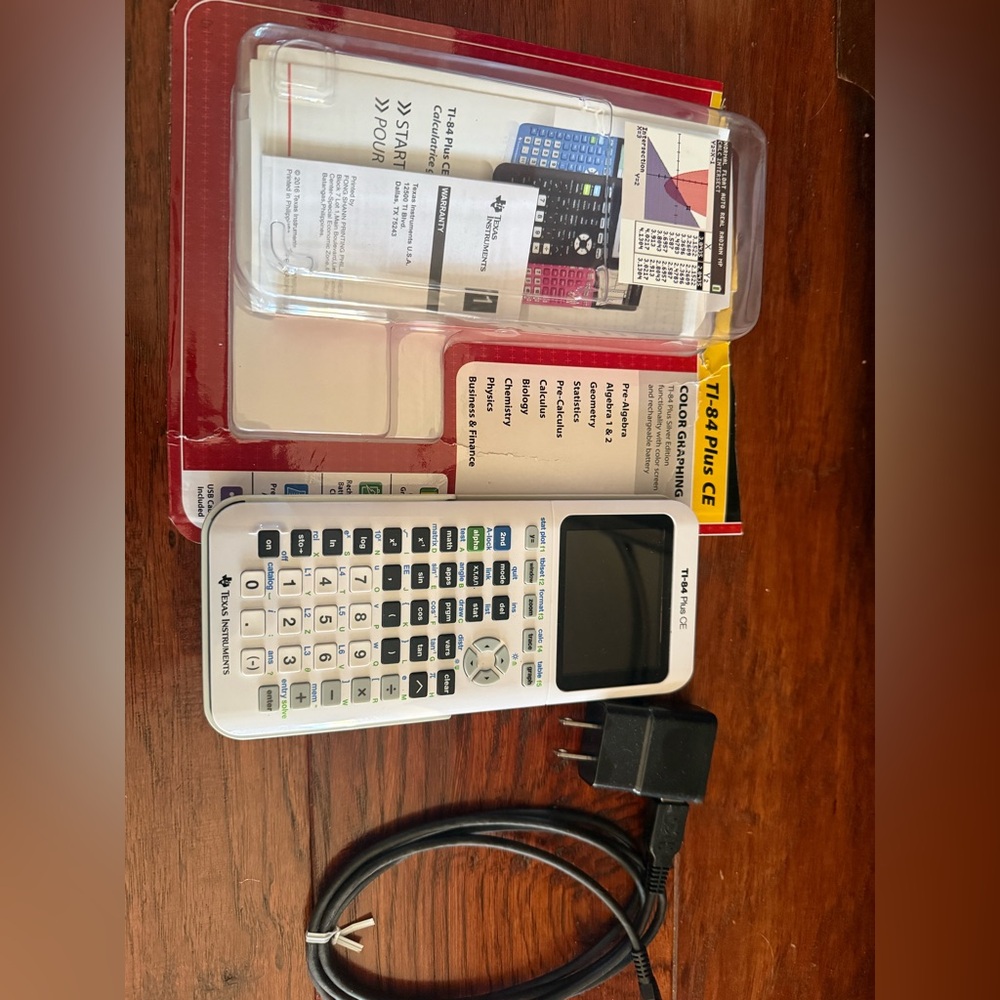 Texas Instruments White Graphing Calculator TI-84 Plus CE